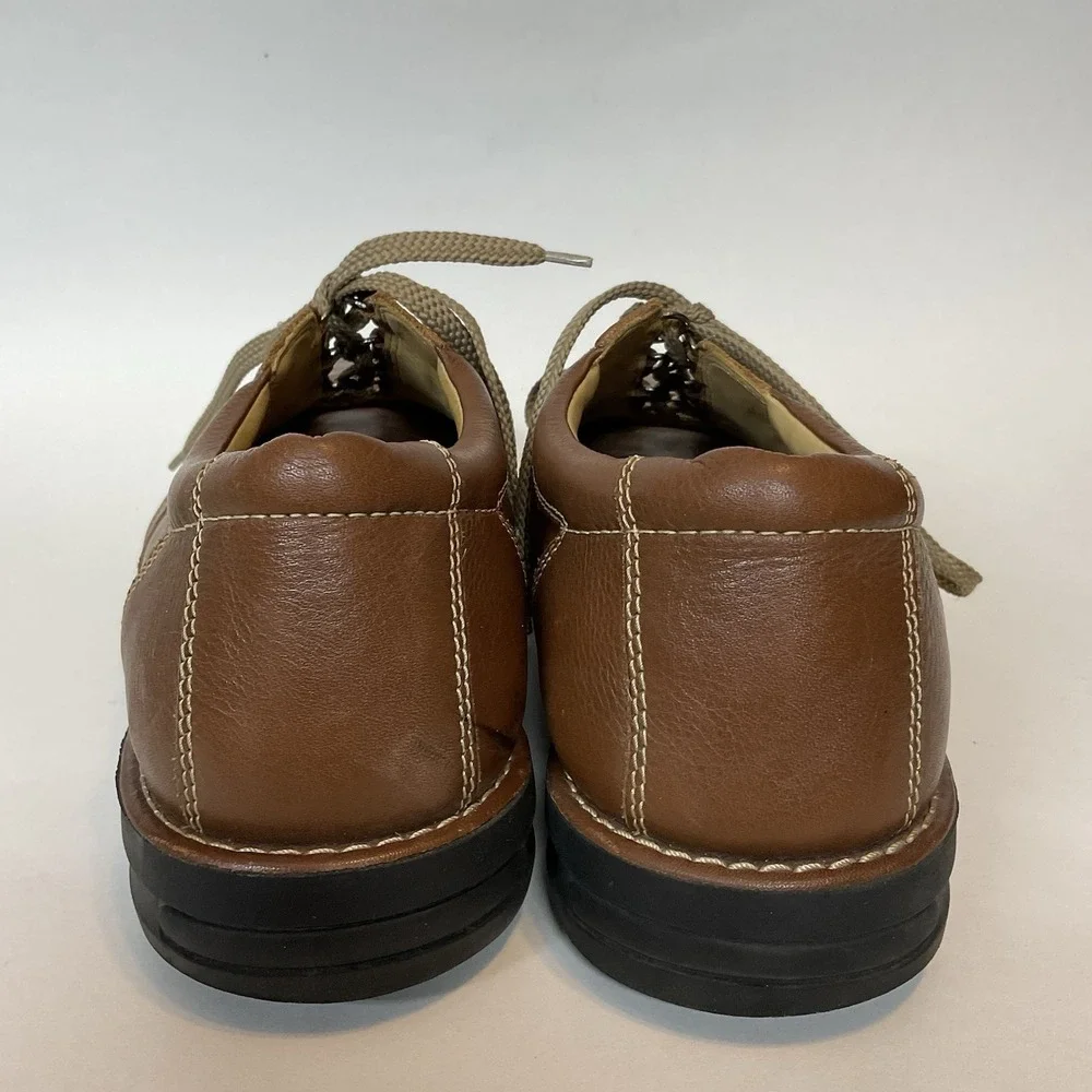 Alan Payne Oxford Shoes Mens 9.5‎ M Brown Sheepskin Leather Bicycle Toe